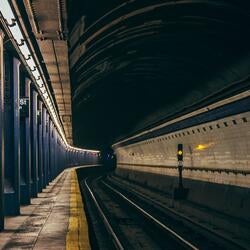 Dark winding subway